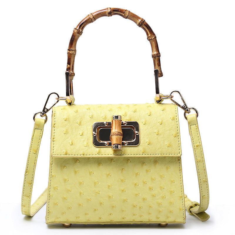 Trapeze Bamboo Handle Handbag