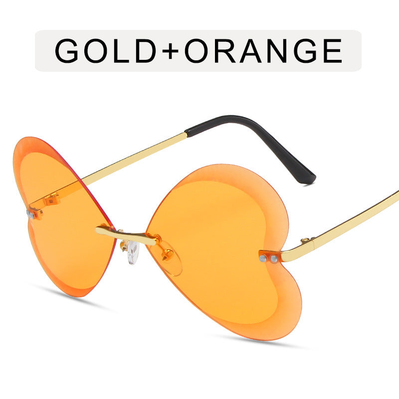 Retro Trend Love Personality Metal Sunglasses