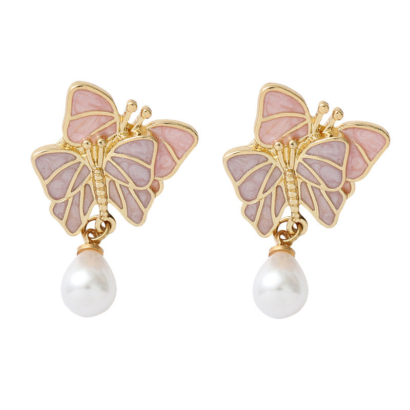 Butterfly Pearl Earrings