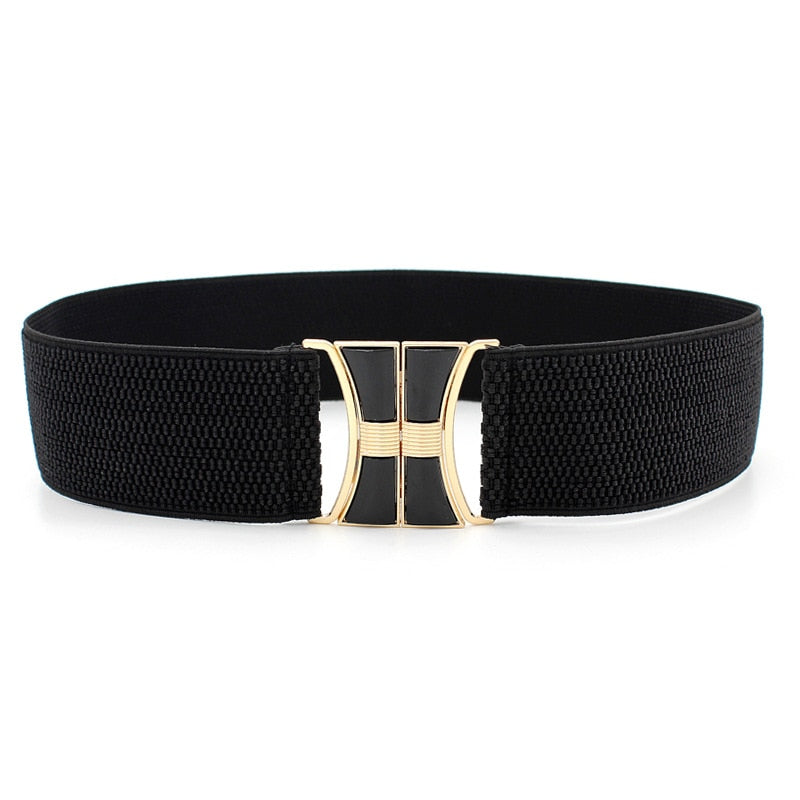 Luxury Fashion Black Elasticity Belt