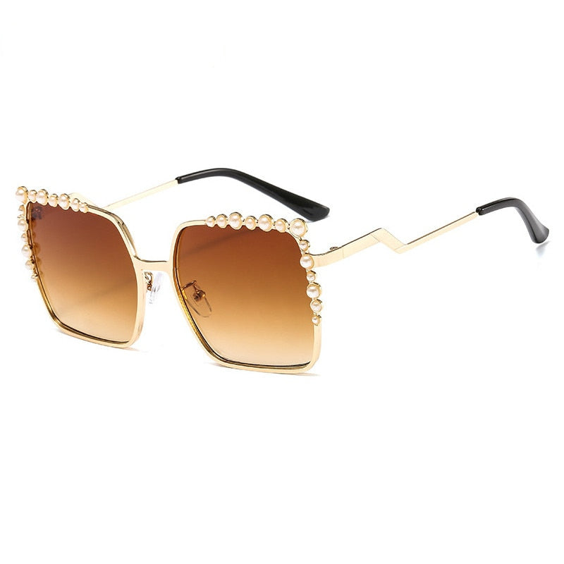 New Luxury Pearl Framed Sunglasses