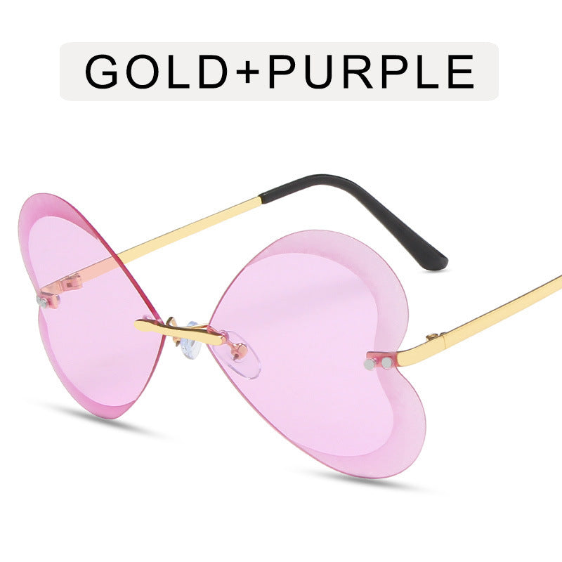 Retro Trend Love Personality Metal Sunglasses