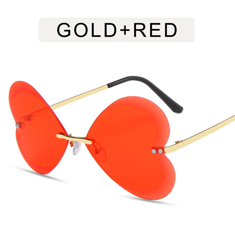 Retro Trend Love Personality Metal Sunglasses